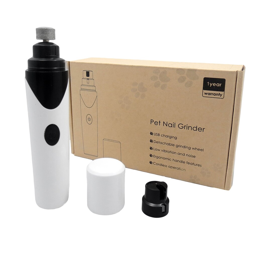 Máquina pulidora automática de lima de uñas para mascotas, herramienta recortadora para manicura y pedicura: white