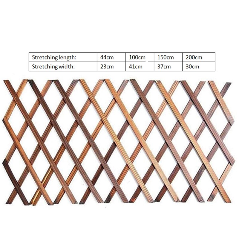 Expanding Wooden Garden Wood Pull Mesh Wall Fence Grille for Home Garden Sub Garden Decoration Climbing Frame