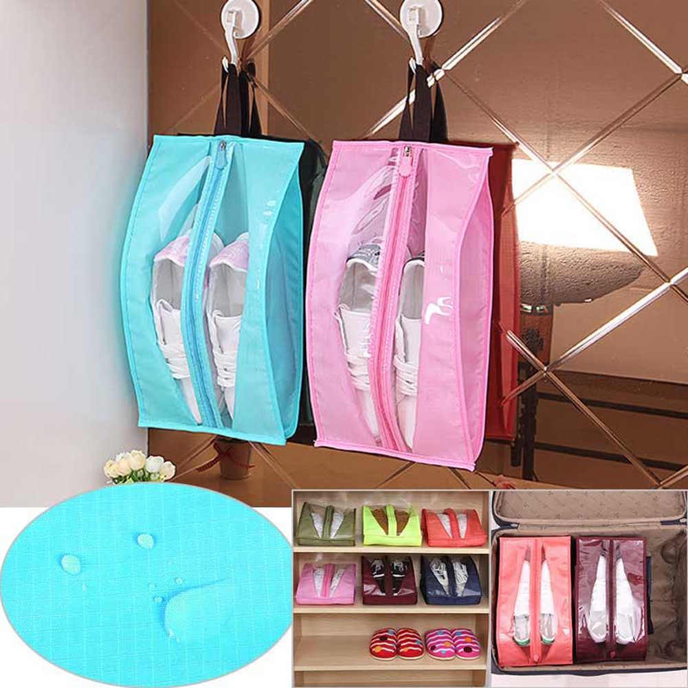 Waterproof Shoes Bag Travel Portable Shoe Storage Bag Organizer Dust Bags Zipper Dustproof Shoes Storage Pouch