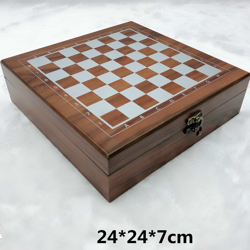 4 In 1 Houten Internationale Schaken + Poker + Dobbelstenen + Domino Familie Party Entertainment Tafel Board Games