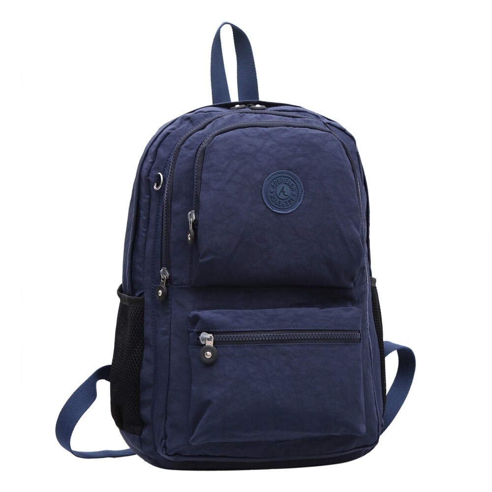 ACEPERCH Casual Laptop Backpack Women Travel Bags Multifunction Rucksack Waterproof Nylon School Backpacks For Teenagers: Blue