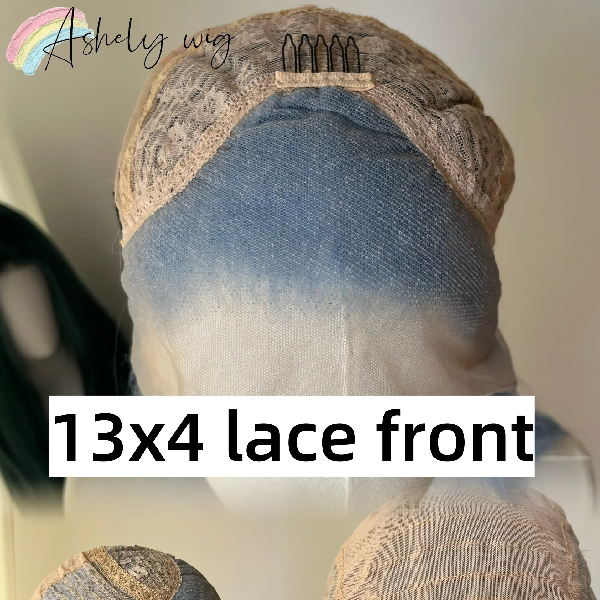 Blue Wig Long Straight 13x4 Dark Blue Glueless Lace Wigs for Woman Natural Heat Resistant Fiber Hair Synthetic Lace Front Wigs