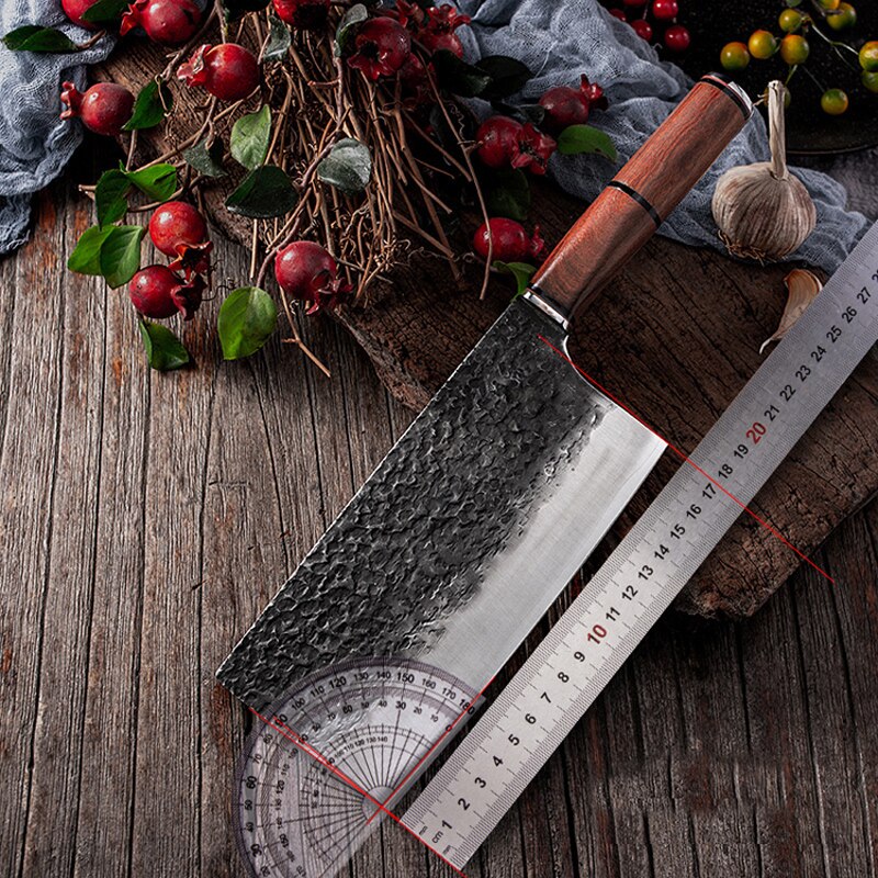 Couteau forgé de cuisine fait à la main, Chef chinois, pour trancher la viande, couper les légumes, couteaux à filet de poisson, couteau de Chef en acier inoxydable