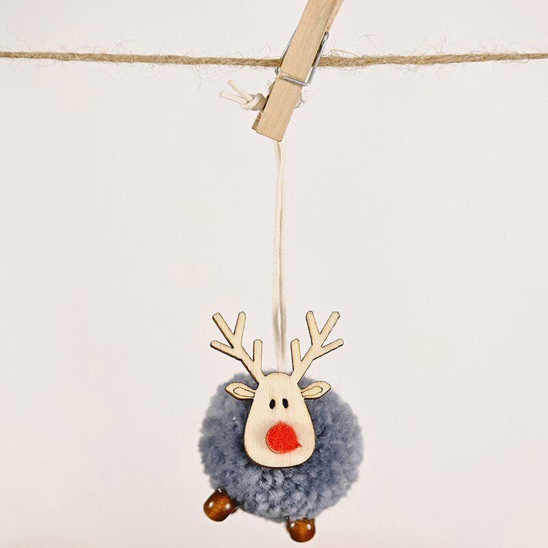 Leuke Vilt Houten Elanden Kerstboom Decoraties Opknoping Hanger Herten Craft Ornament Kerst Decoraties Voor Huis Jaar: 4