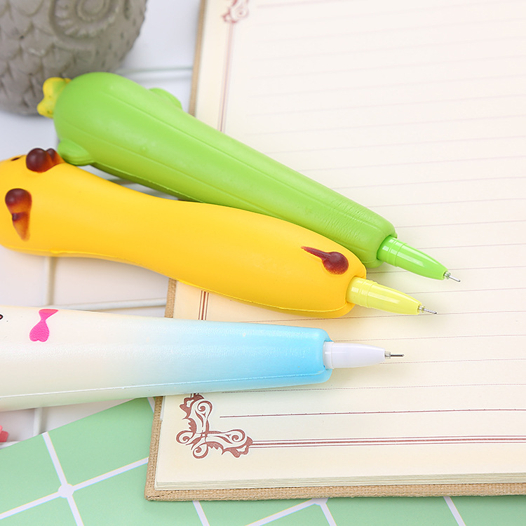 1Pcs Cute Soft Gel Pen Kawaii Decompression Pen Stationery Office School Supply Lovely Cartoon Pen Sponge Slow Rebound Gel Pen