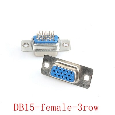 DB9 DB15 DB25 DB37 Mannelijke En Vrouwelijke RS232/9/15/25/37 Pin Db Plug Voor Lassen Plaat connectors: DB15 female 3row