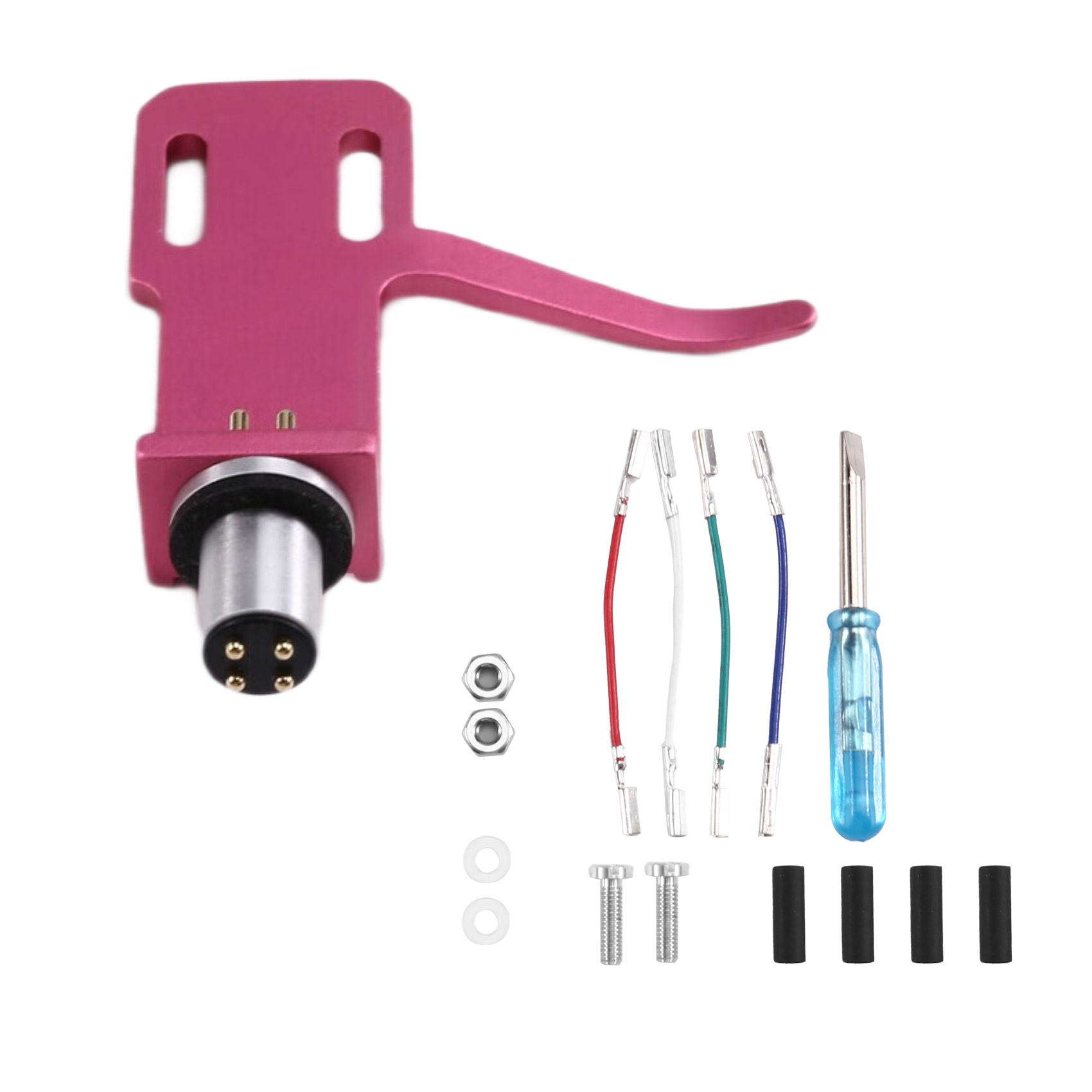 FULL-Phonograph Record Player Universal LP Turntable Headshell Mount Replacement Headshell Stylus Lead Wire