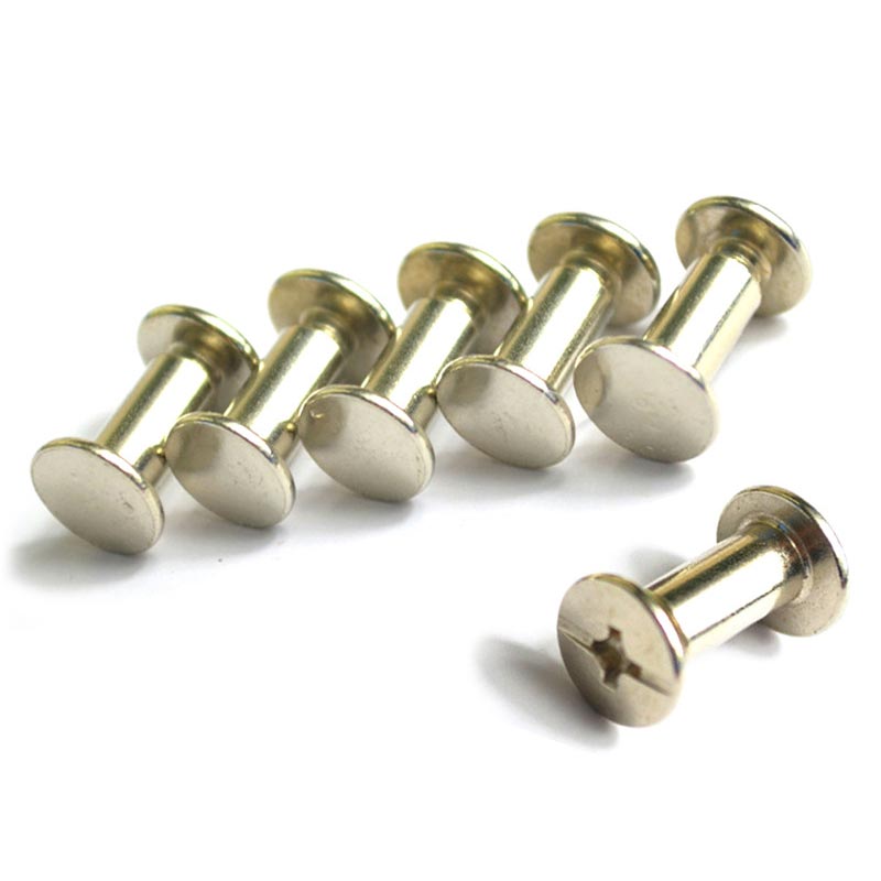 10PCS Nickel Binding Chicago Screws Nail Rivets Photo Album Leather Craft For