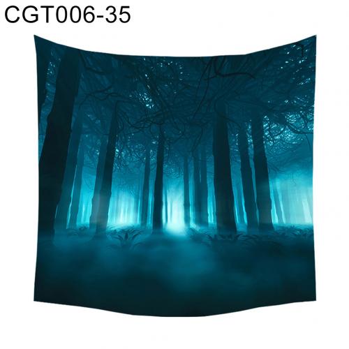 Tapisserie arbre forêt étoile ciel tournesol tenture murale tapisserie tapis toile de fond décor mur tissu tapisseries macramé: CGT006 35 130x150cm