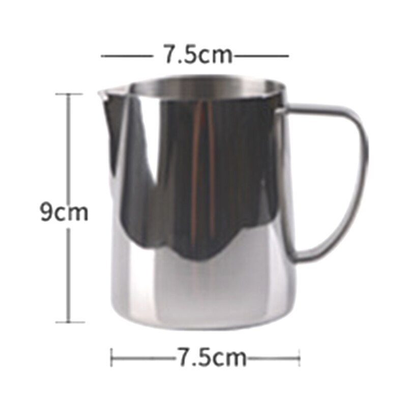 Maitokannu 350ml ruostumatonta terästä vaahdotuskannu pull kukka kuppi kahvi maidonvaahdotin latte art maitovaahto työkalu kahviastia