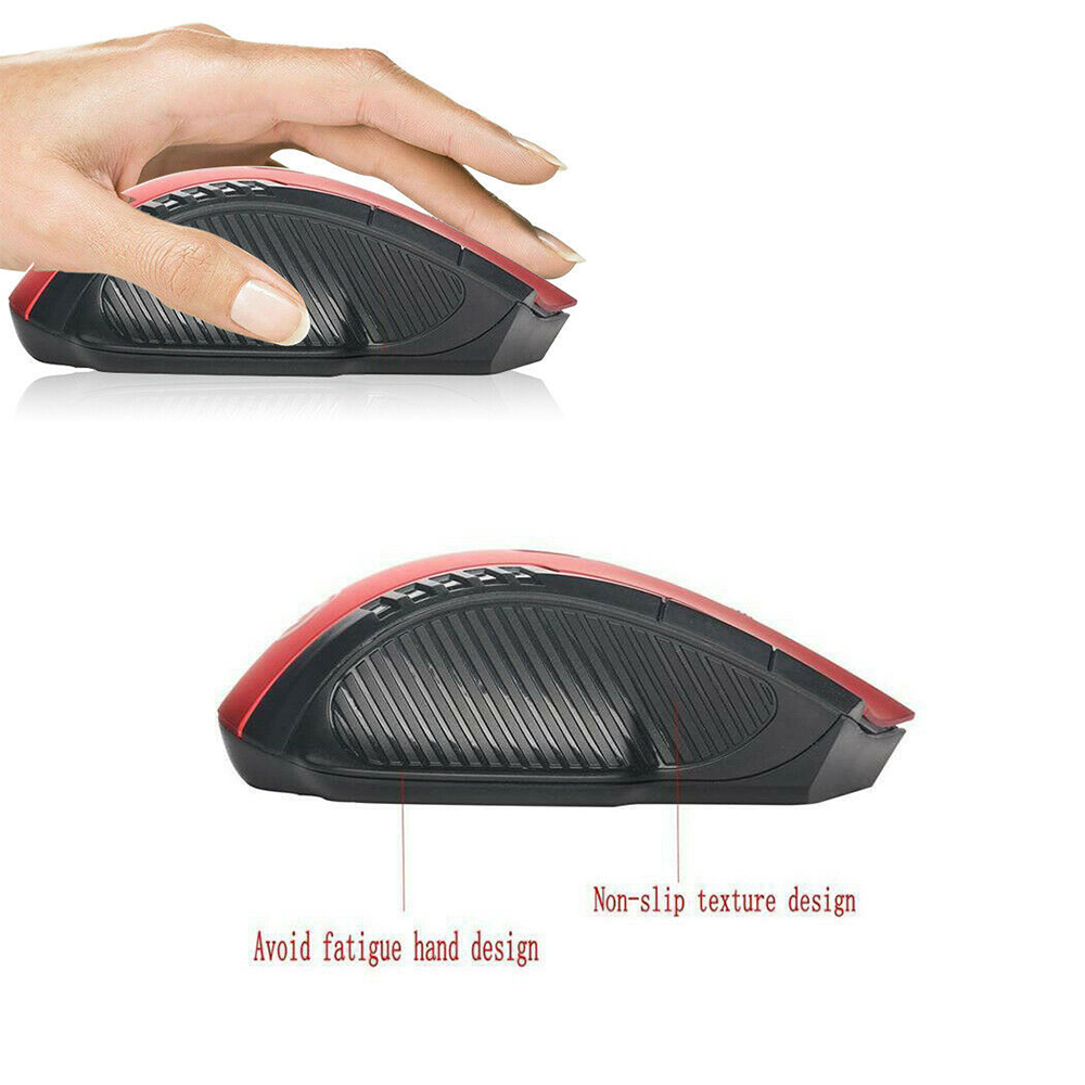Ratón inalámbrico de 2,4 GHz, ratón óptico para juegos con receptor USB, ratón inalámbrico 6D para ordenador y portátil, accesorios