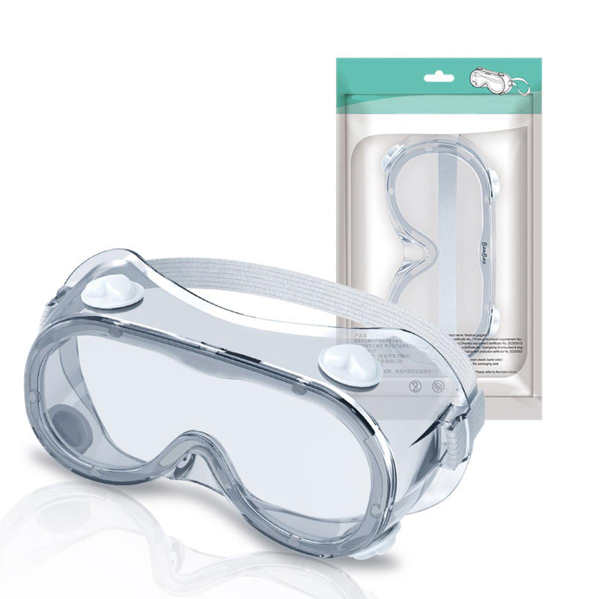 Veiligheidsbril Eye Volledig Afgesloten Lens Bril Wide Vision Wegwerp Vent Masker Anti-Fog Veiligheidsbril