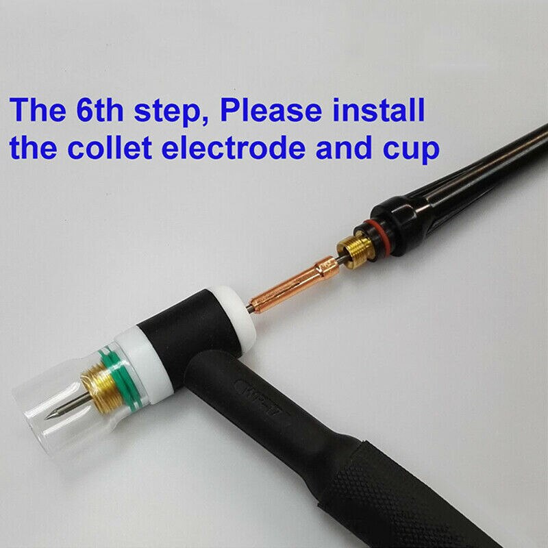 8pcs Kit For WP-17/18/26 TIG Welding Torch Stubby Gas Lens #12 Heat Glass Cup Repalacement Tools Welding Accessories