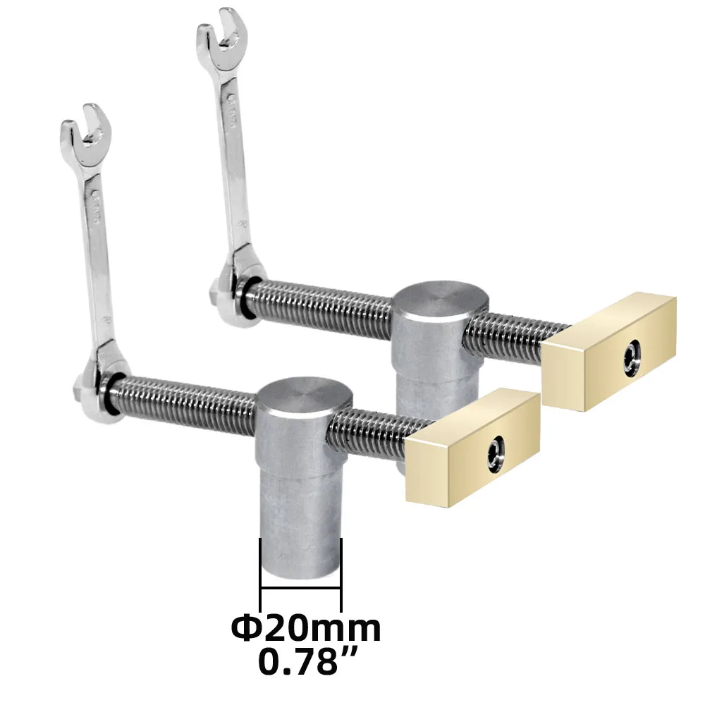 Abrazaderas de banco para perros, abrazadera con orificio para perros de 19MM/20MM, soporte de banco de trabajo ajustable para carpintería, Clip fijo rápido, herramientas de sujeción de tapón de espiga: Sorrel