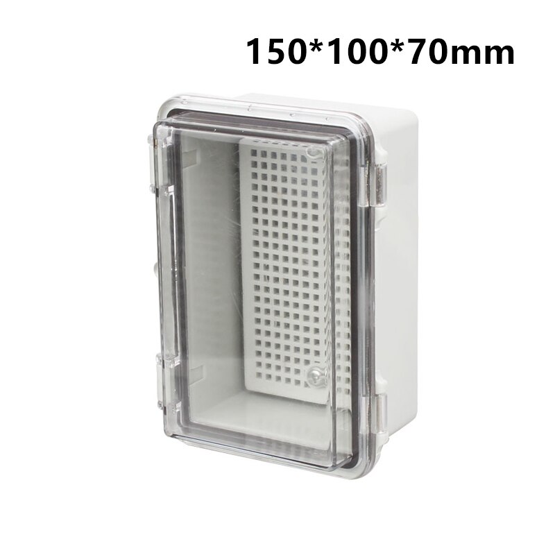 ABS Waterproof Plastic Enclosure With Hasp Electrical Distribution Box Electrical Junction Box Outdoor Sealed Switch Power Case: 150-100-70-V