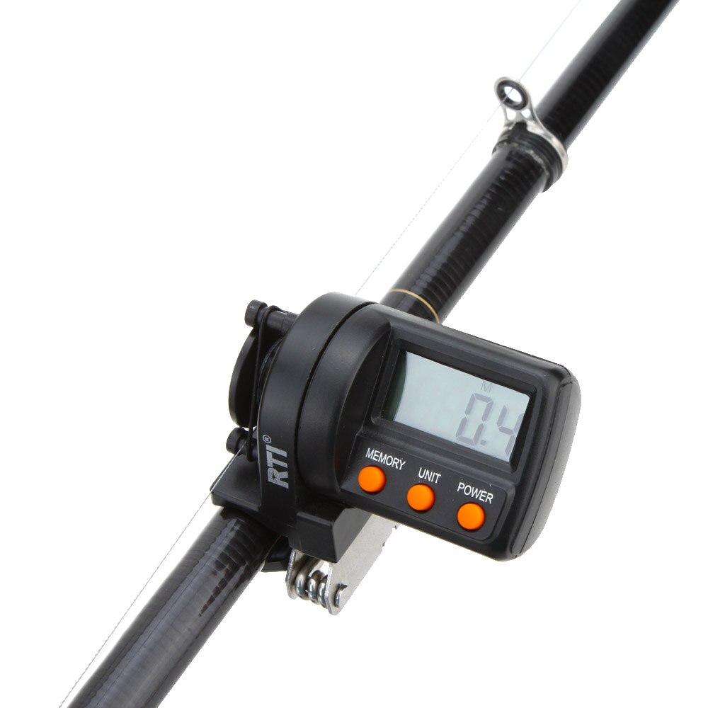 Cuentametros de Pesca con pantalla Digital de 999,9 m para Pesca, línea de Pesca de profundidad de buscador electrónico, contador alimentador, aparejos de Pesca