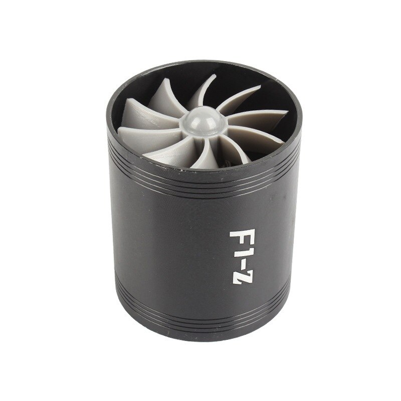 Car Double-sided Intake Dual Turbine Charger Air Fuel Gas Saver Fan Car Supercharger Modified Intake Turbines Power F1-Z