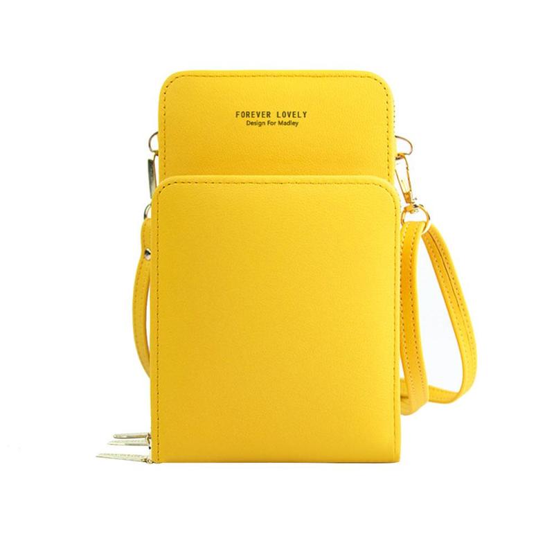 solid color multifunctional ladies shoulder wallet V6K5