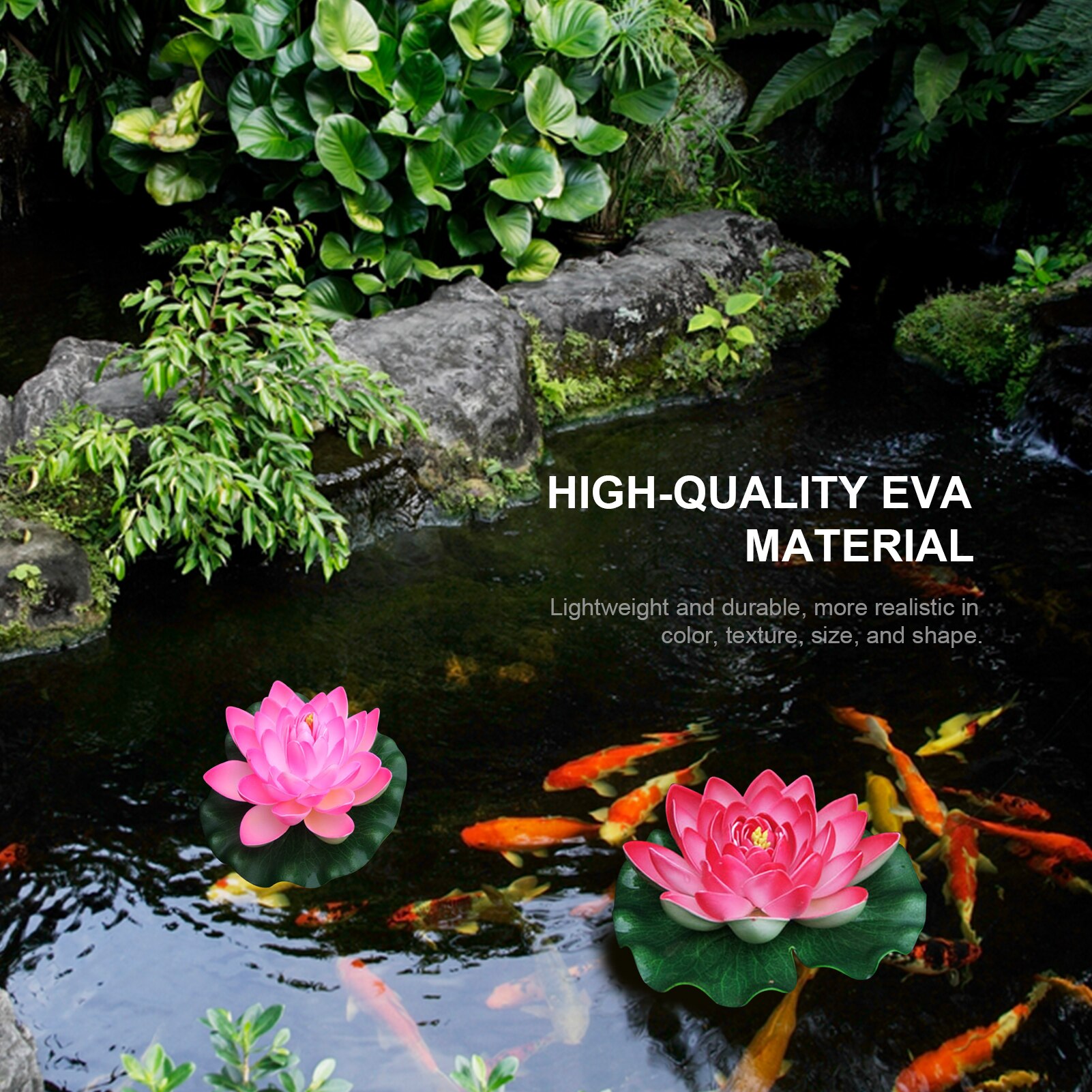 7 Inch Kunstmatige Drijvende Lotus Bloemen Water Vijvers Foam Lotusblad Nep Lelie Pad Drijvende Zwembad Thuis Vijver Fish Tank decoratie