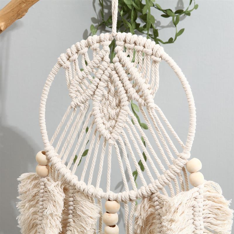 Cerceau floral en bois de bambou pour la décoration de la maison, cerceau en macramé, anneaux en bois pour la fête de mariage, couronne de fleurs bricolage, réplicateur de cadre, 1PC