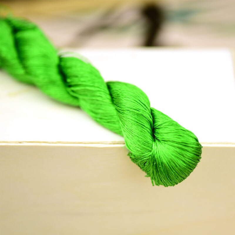 silk embroidery thread / 100% silk thread /hand embroidery embroider cross stitch/Leaf embroidery/green series: 4