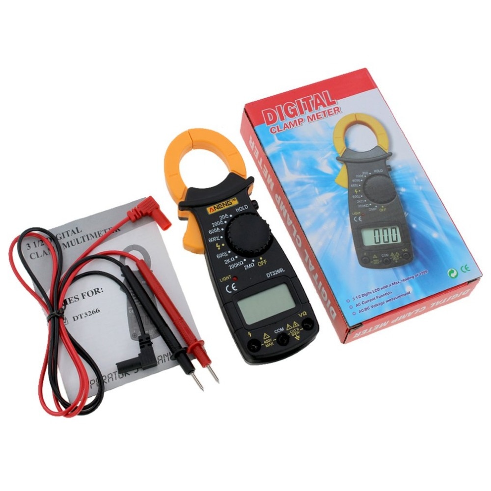 DT3266L Digital Clamp ammeter AC DC Ammeter Multimeter Voltmeter 400A Electronic Clamp meter Diode Fire Wire Tester