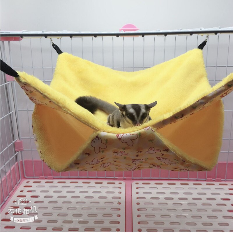 Huisdier Dubbele Laag Pluche Hangmat Warm Hamster Opknoping Bed Fret Opknoping Bed Voor Kat Knaagdieren Hangmat Voor Hamster Huisdieren levert