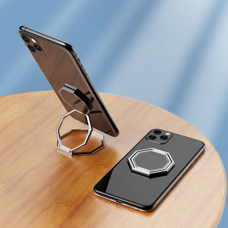 Soporte Universal para teléfono móvil, accesorio de aleación de Zinc, anillo plegable, ultrafino, magnético, para coche, tableta, PC, escritorio: B1
