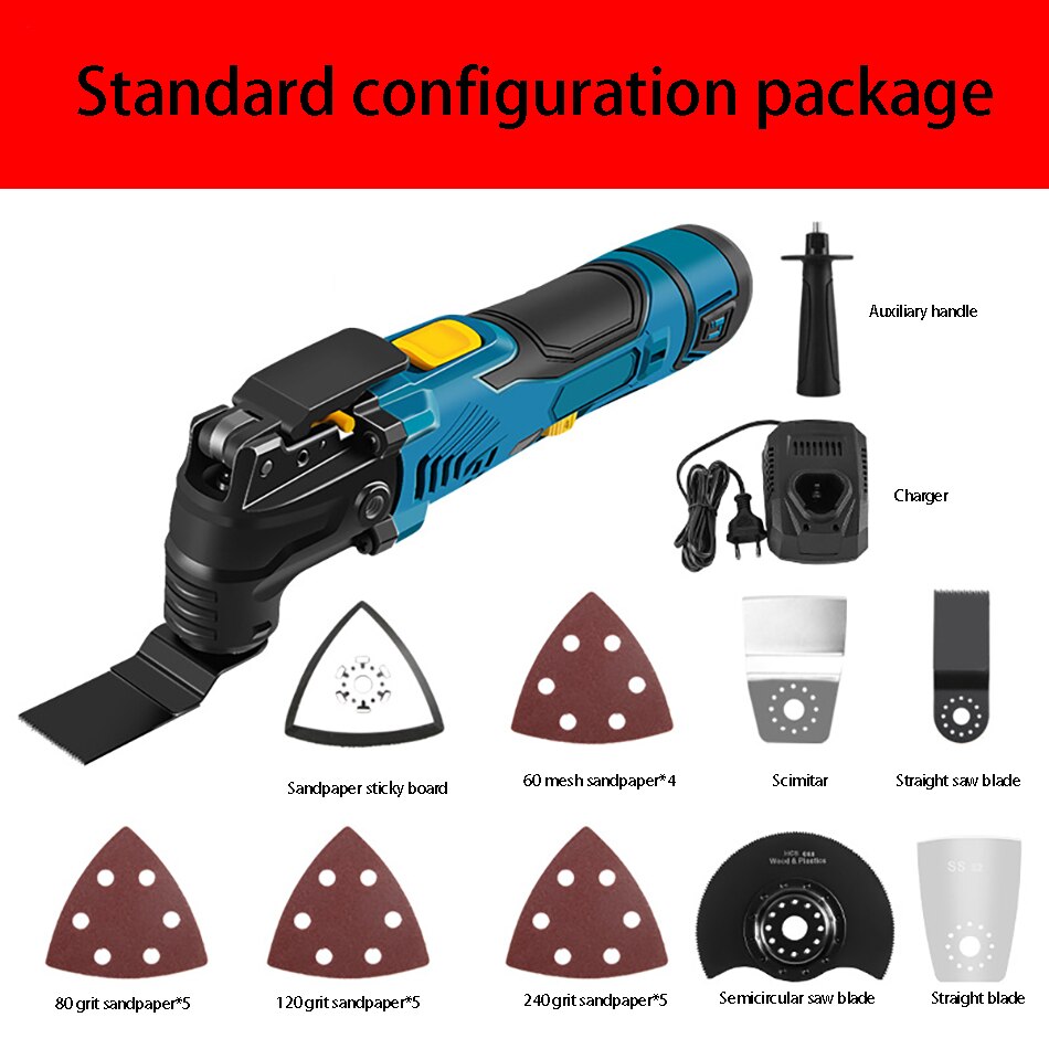 Electric Swing Tool Electric Pruning Saw Household DIY Lithium Ion Rechargeable Swing Multi-function Tool 12V: B