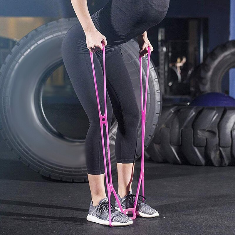 7- rings stretchband, weerstandsbanden, yoga stretcharm, schouders, voet, fitness thuisgym