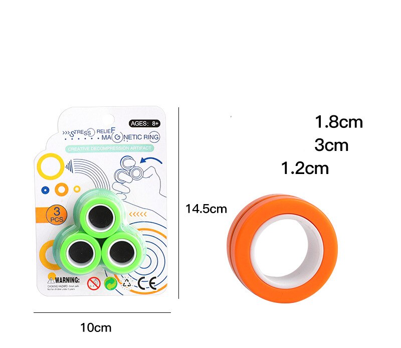 magnetische Ringe Anti-betonen betonen Linderung Ring Für Autismus ADHS Angst Linderung Fokus Dekompression Armbinde Ring