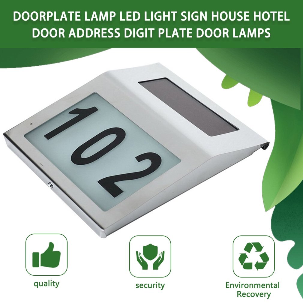 house door number outdoor hotel led numbers apartment sign nameplates doorplate Address Plaque Digit Plate Wall Lamps