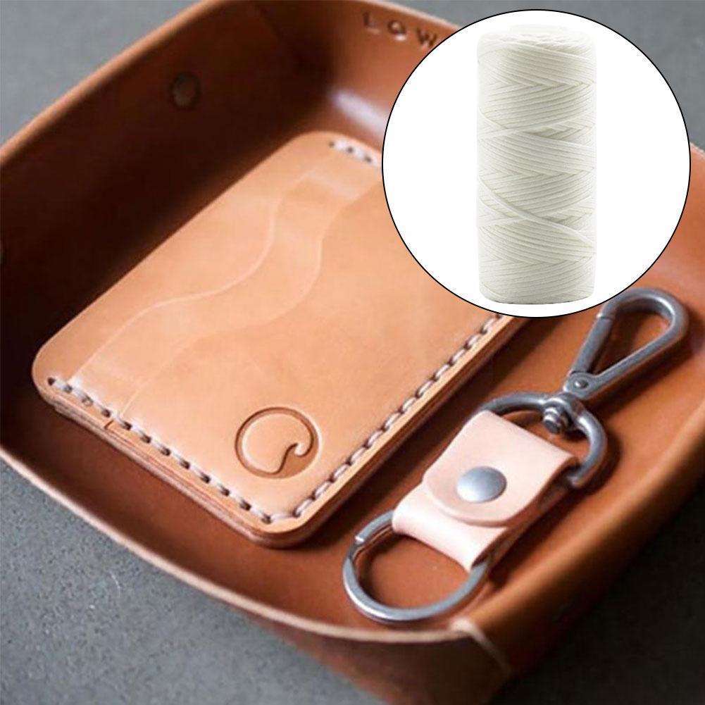 260M Multi Farbe Wachs Faden Single Filament Polyester Hand Stricken Schnur Gurt Kette Seil Korn Nähen Handwerk Pro Leder C J1E5