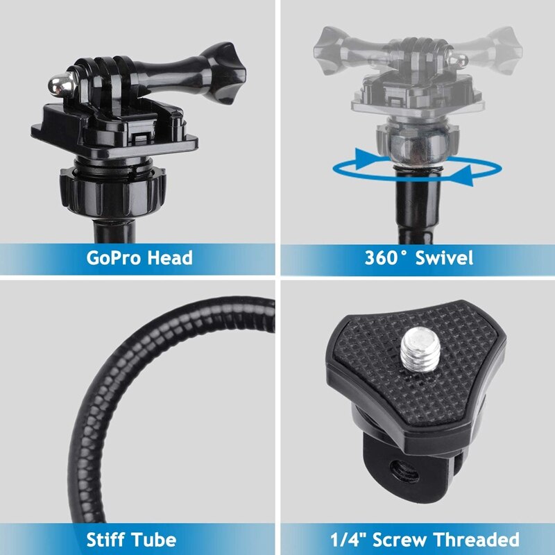 Stojak na kamerę internetową, ulepszony stojak robić montażu kamery internetowej z elastycznym ramieniem i zaciskiem typu "Gooseneck", garnitur robić kamery internetowej Logitech C920,C922,C930