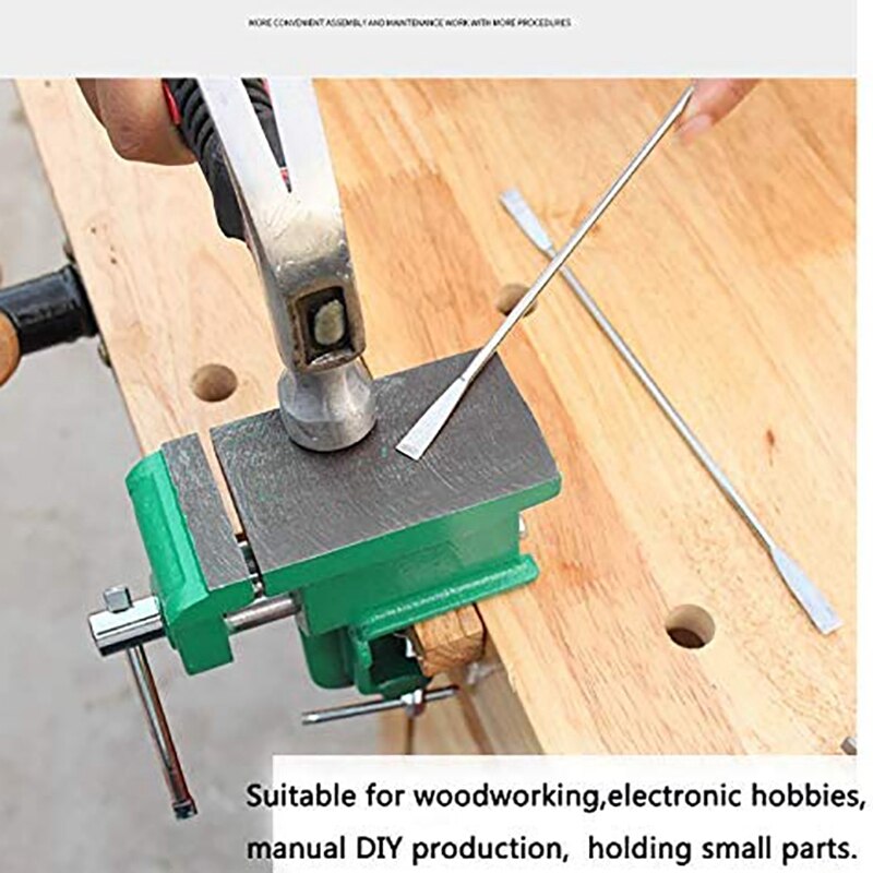 Städbänk skruvstäd, funktionell träbearbetning tung bordsskruv, bordsstäd klämma, diy fixtur klämma, käftöppning 2.75 tum