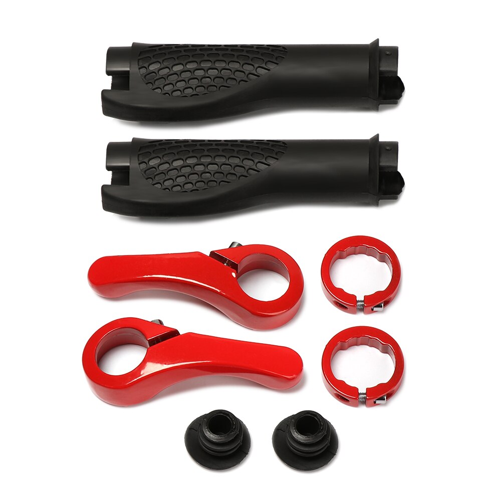 2 uds bicicleta MTB ergonómico mango ranura suave empuñaduras de manillar de goma ciclismo bloqueo manillar bicicleta accesorios