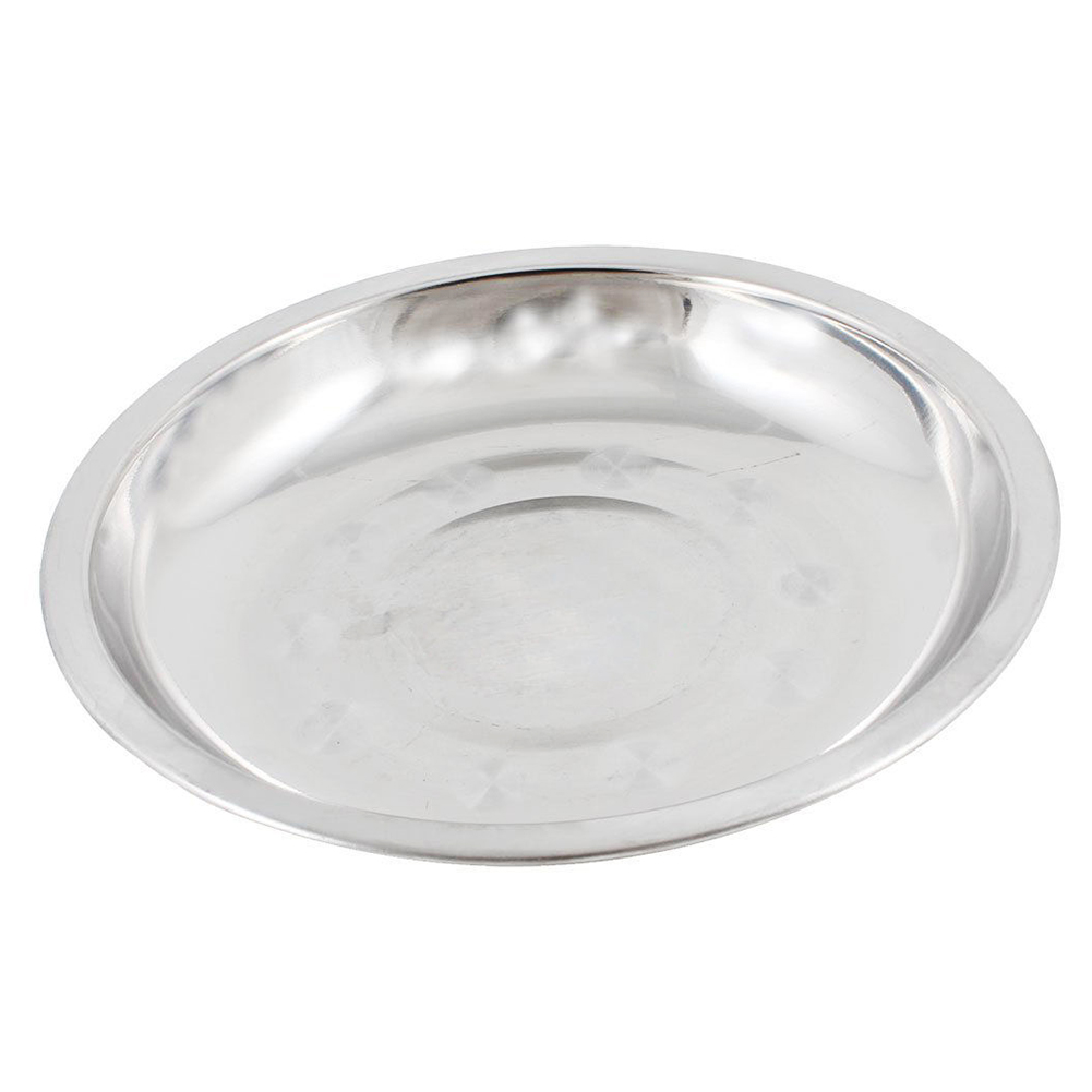 Camping 16-28cm Dia Stainless Steel Tableware Dinner Plate Food Container Salad Dessert Fruit Services Dish Tray #1212