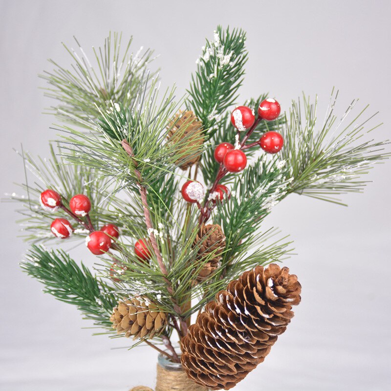Artificial Christmas Pine Sticks Red Berry Stems Artificial Pine Picks Ornaments Christmas Tree Decorations Decor