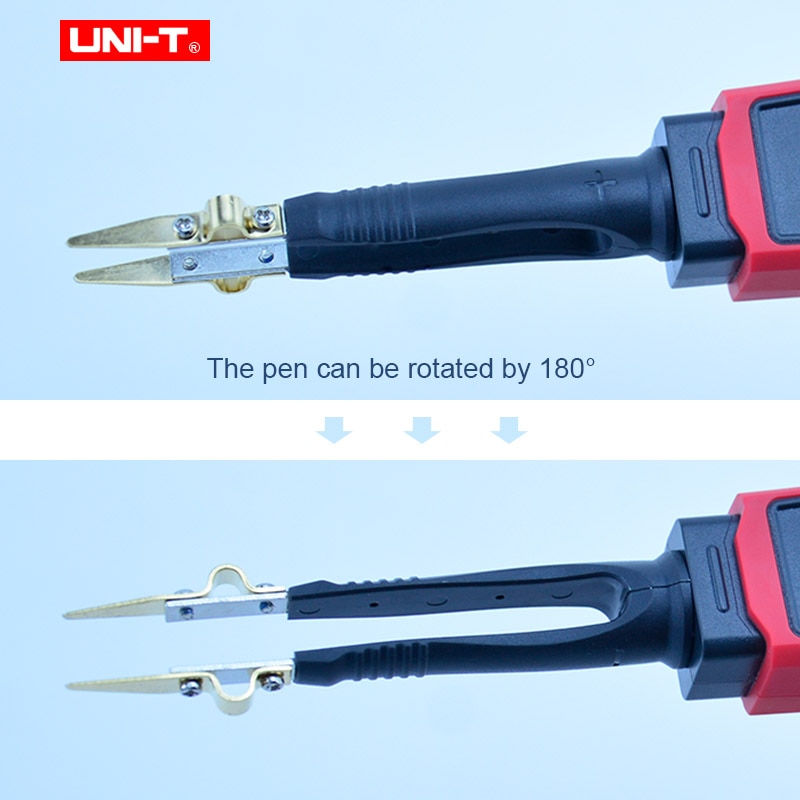 Uni-t smd tester  ut116a ut116c roterbar og med pincet høj præcision modstand-kondensator tester med klip