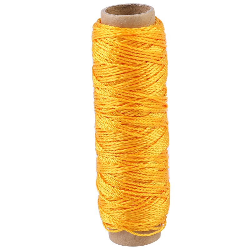 Fenrry 30m/Rolle Hohe Festigkeit Polyester Leder Hand Genäht Gewinde Beutel Gewinde Helle Seide Faden Schuh Gewinde DIY leder Werkzeug: Gelb