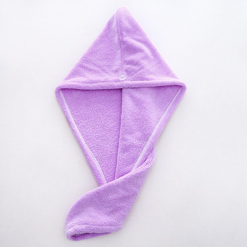 Mikrofaser Schlecht Handtuch Haar Trocken Schnell Trocknend Dame Schlecht handtuch weiche dusche kappe Hütte für Dame mann Turban Kopf wickeln baden Werkzeuge: Lila