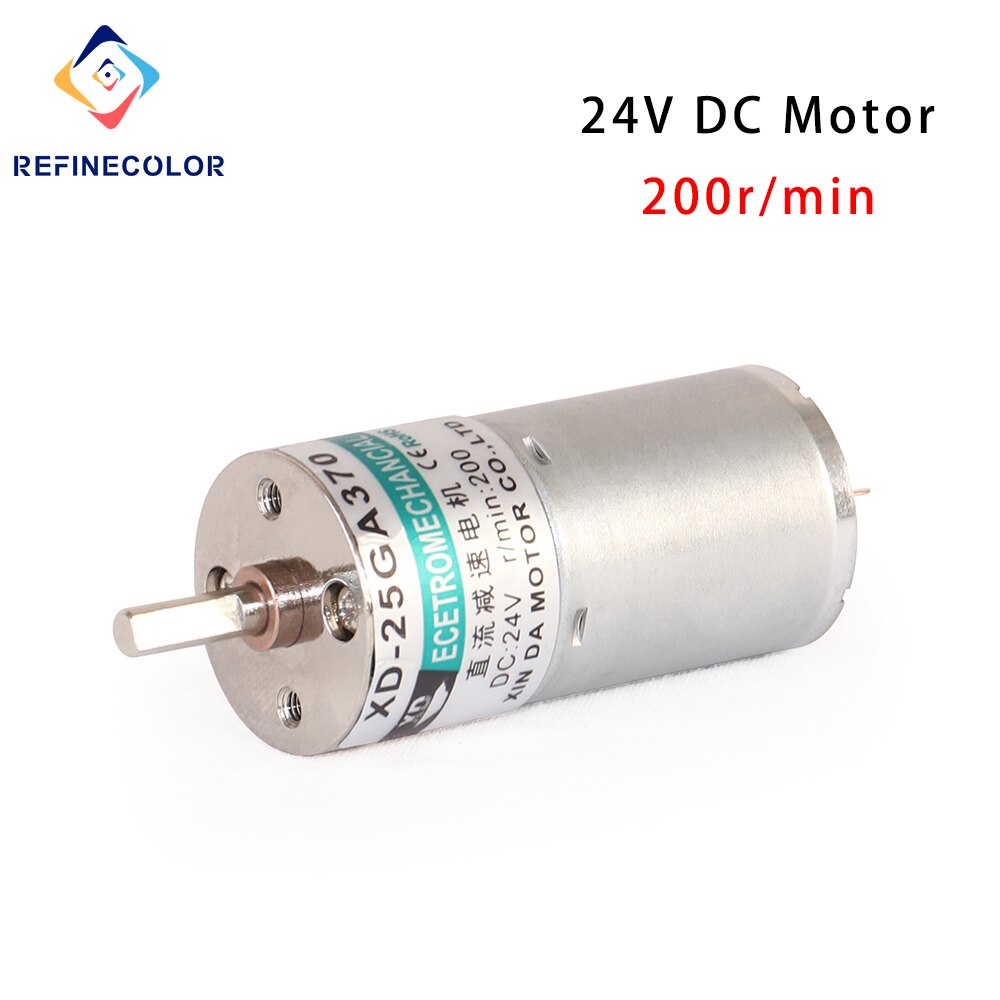 Durable 24V DC Motor 200R/Min Brush Motor XD-25GA370 Gear Motor For White Inks Mixer: Default Title