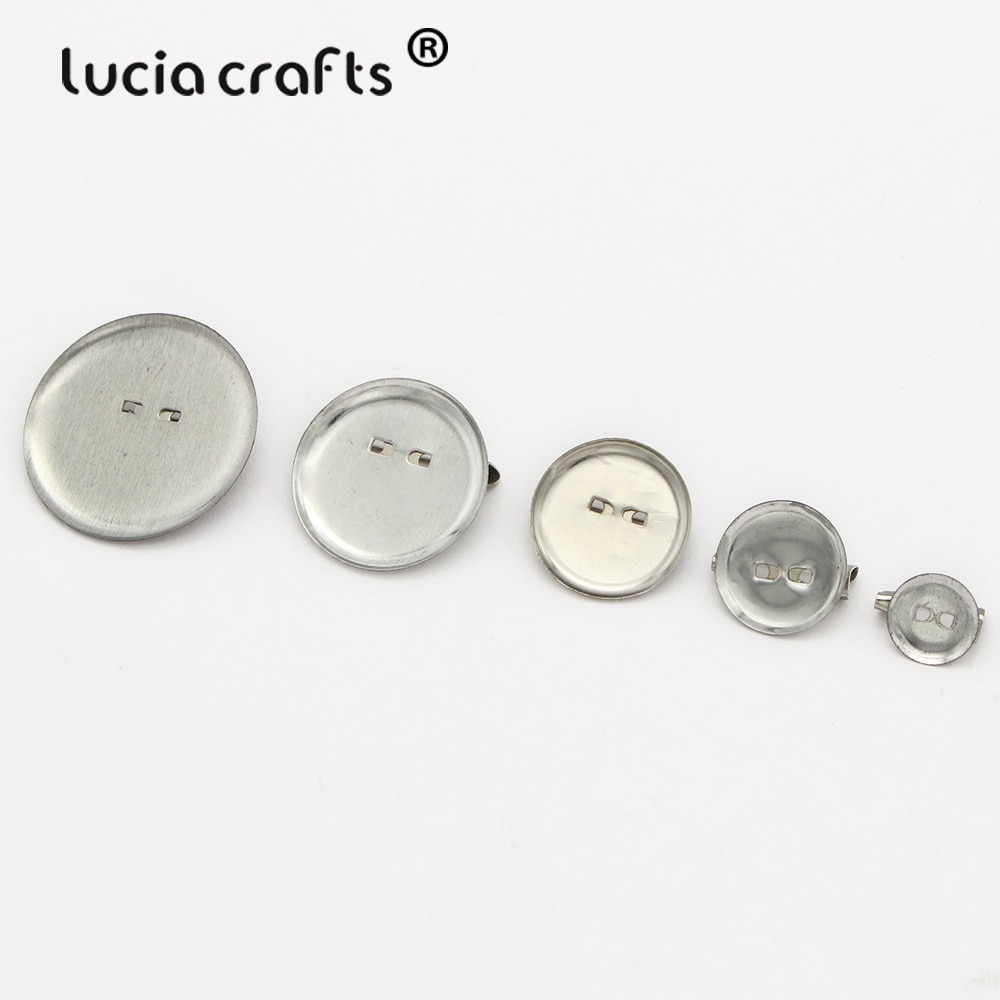 Multi sizes options Garment silver Safety Pin jewelry DIY for brooch and hair brooch round Back Base With Clip G1217