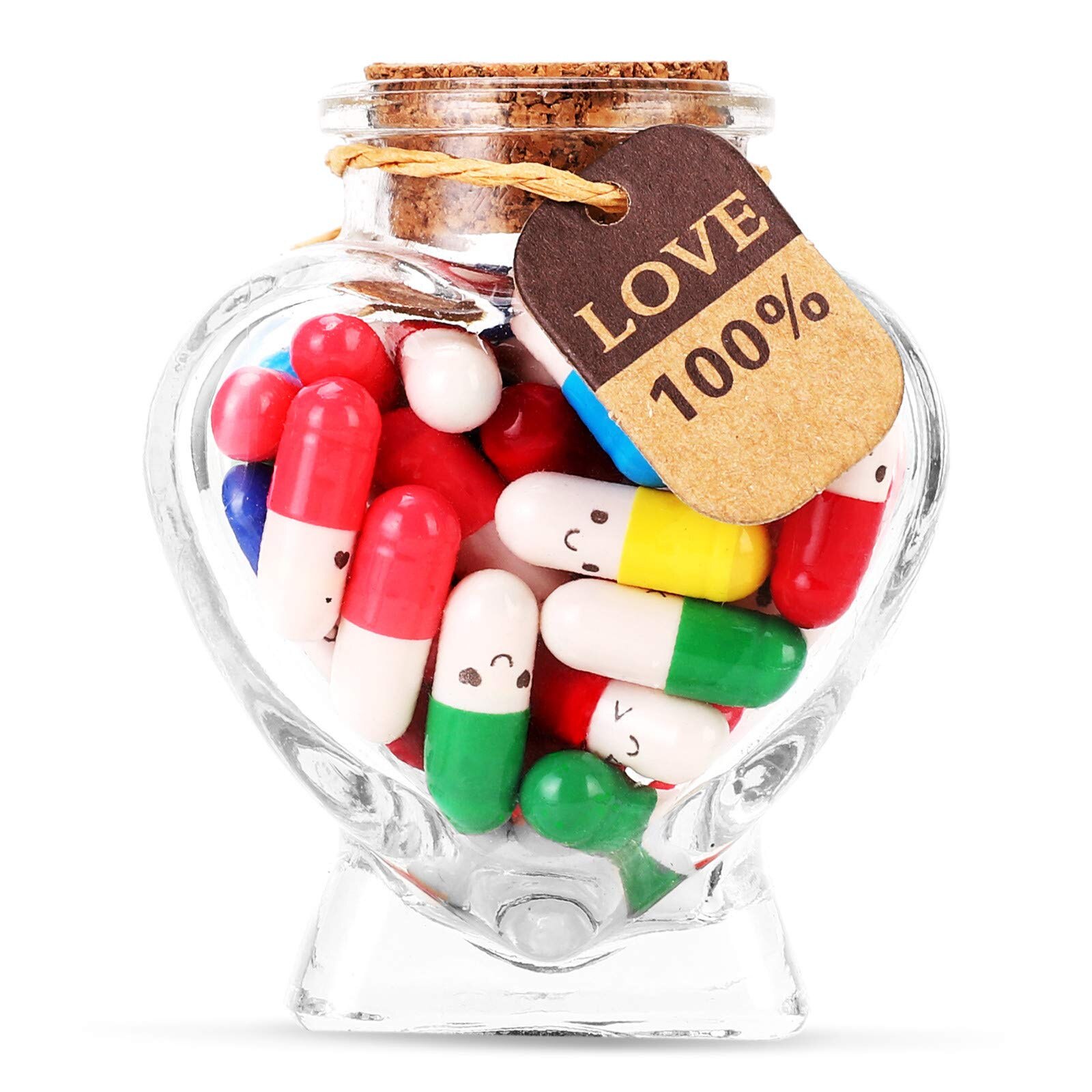 Mini papier de message mignon en capsule, pour lettre d'amour, pour des de noël avec souhait, de couleur claire, 100 pièces par lot