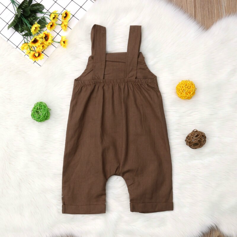 Neugeborenen Baby Junge Mädchen Solide Latzhose Lätzchen Hosen Strampler Overall Outfits Kleidung