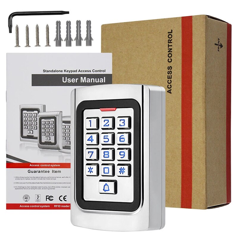 Face Waterproof Metal Access Controller Single Door Access Control Standalone M02 13.56Mhz Card Access Control