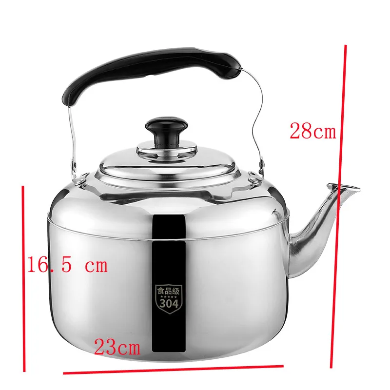 304 Rvs Thee Pot Koffie Koude Geluid Water Pot Ketel Grote Capaciteit Thuis Keuken Thee Water Brandende tool: Bordeaux