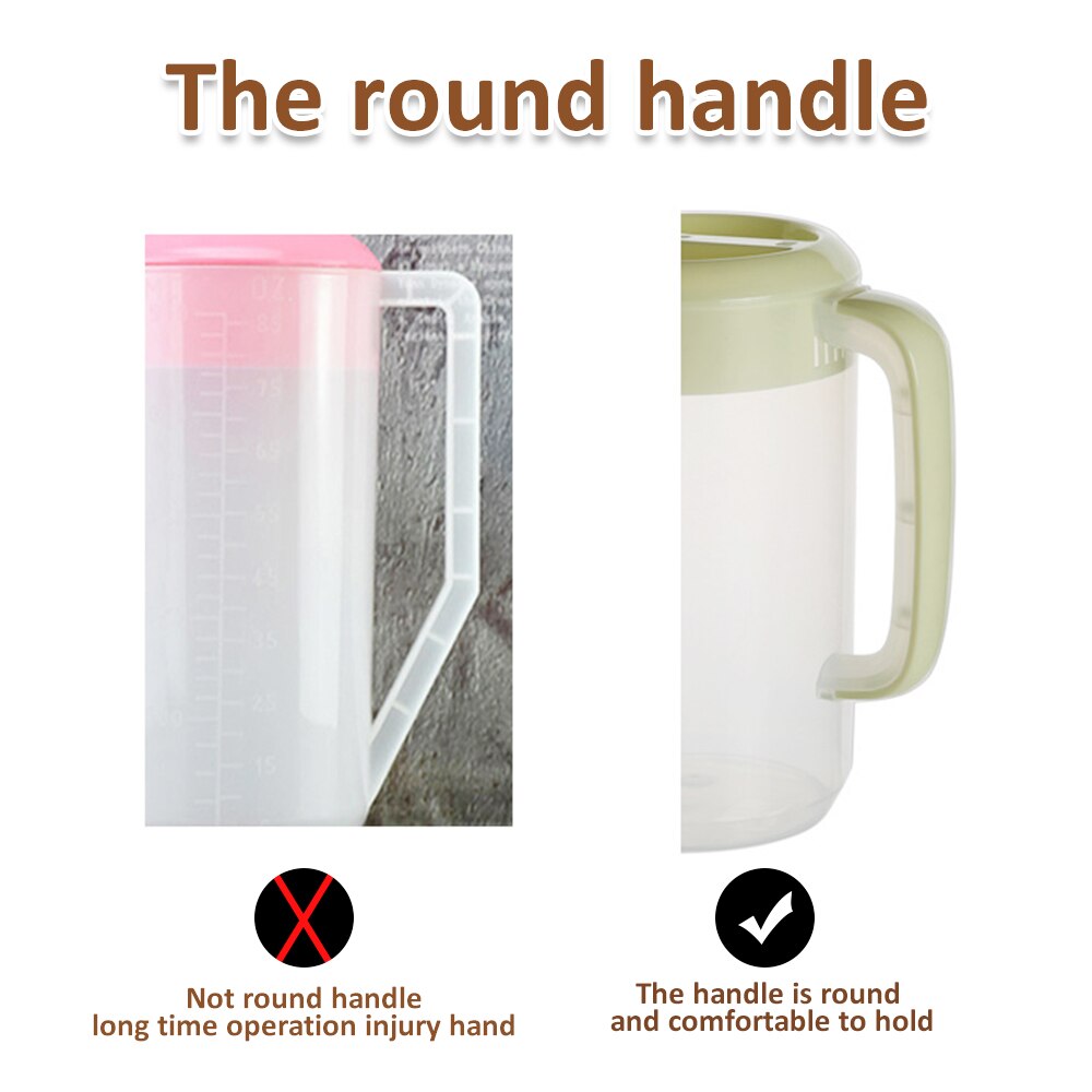Large Capacity Jug 2.5L/5L Clear Pitcher Cold Water Jug Kettle Container for Cold Water Iced Tea and Juice Beverage