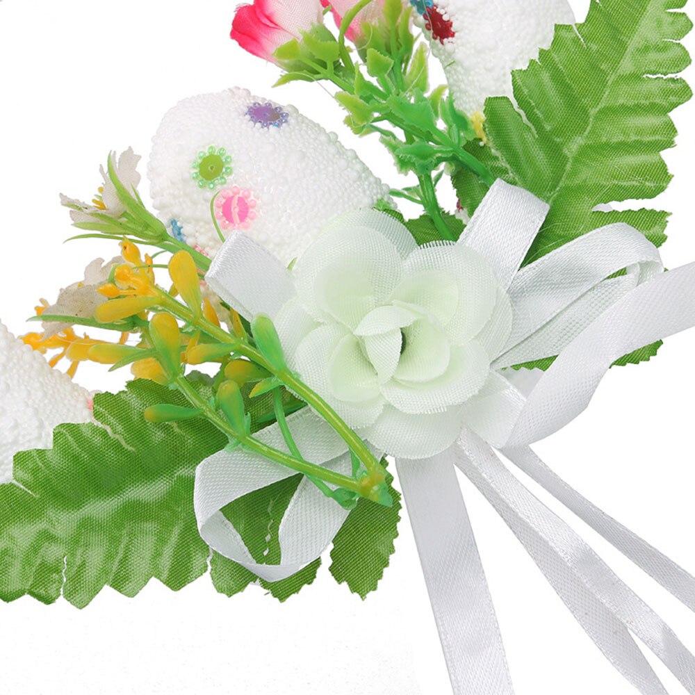 Home Decor Krans Pasen Party Decoratie Deur Winder Bloemen Paaseieren Rotan Krans Muur Ambachtelijke Ornamenten