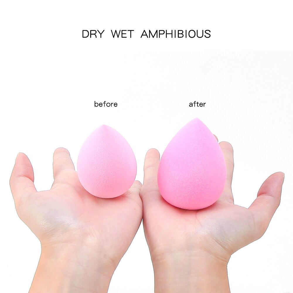 2 stuks/set cosmetische sponsjeshouder set professionele make-upspons foundation spons beauty tools accessoires water kalebasvormig